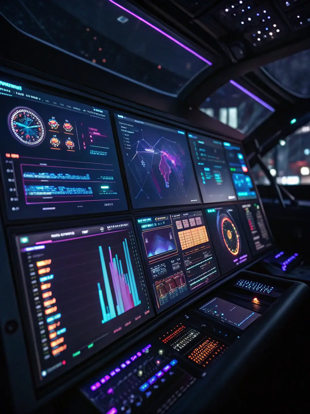 A futuristic image depicting AI algorithms optimizing automotive manufacturing processes, representing AI-driven automation services.