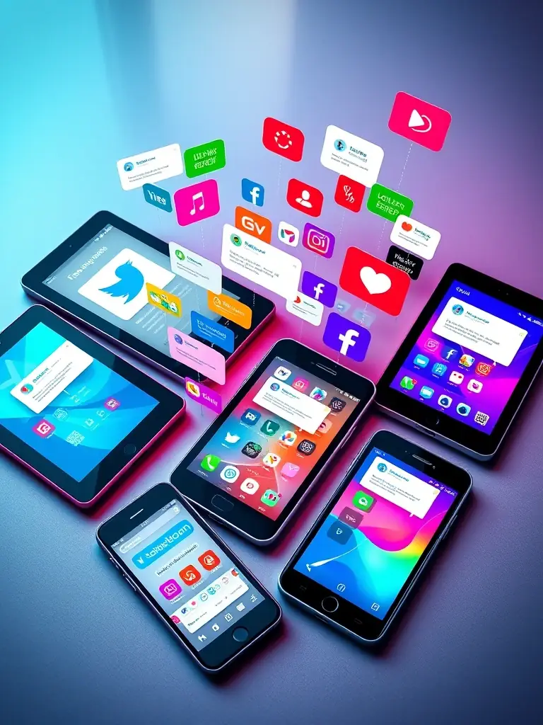 A vibrant digital marketing campaign displayed on multiple devices, showcasing targeted advertising strategies for the automotive industry.